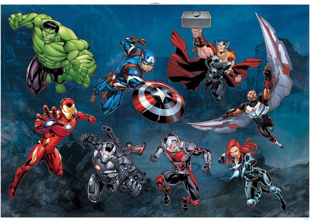 Komar Wandtattoo »Avengers Action« (8 Stück), 100 x 70 cm-Wandtattoos-Inspirationen