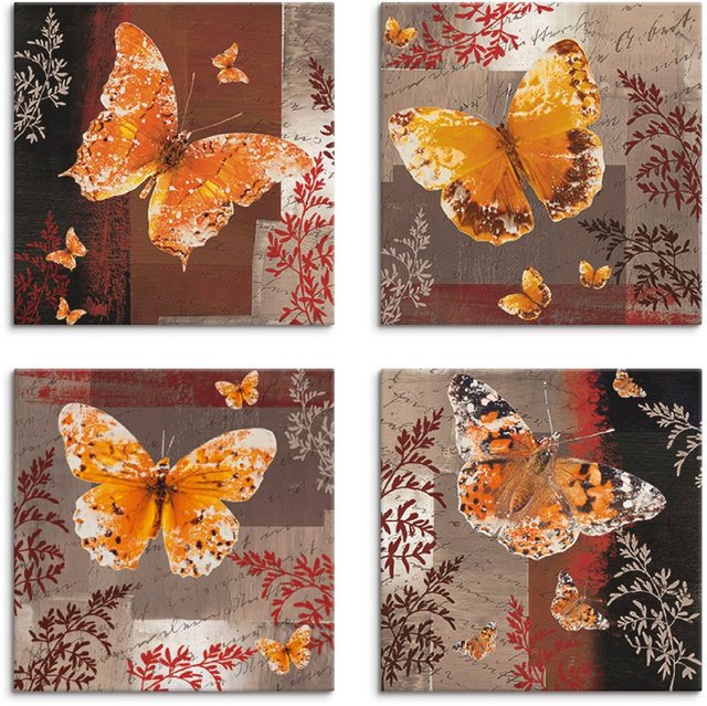 Artland Leinwandbild »Schmetterling 1-4«, Insekten (4 Stück)-Bilder-Inspirationen