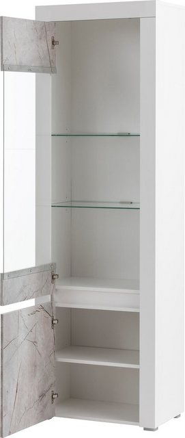 Premium collection by Home affaire Wohnwand »Stone Marble«, (4-St), bestehend aus vier Möbelstücken, in grifflosen Design, mit modernen Marmor Dekor, Breite 328 cm-Wohnwände-Inspirationen