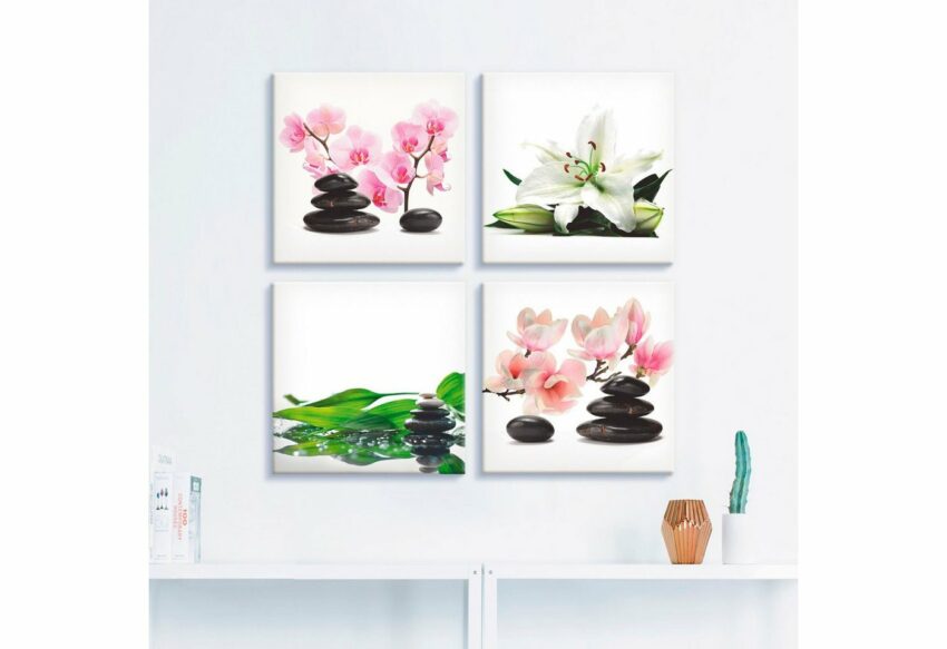 Artland Leinwandbild »Stein Orchidee Lilie Spa Bambus Magnolie«, Zen (4 Stück)-Bilder-Ideen für dein Zuhause von Home Trends