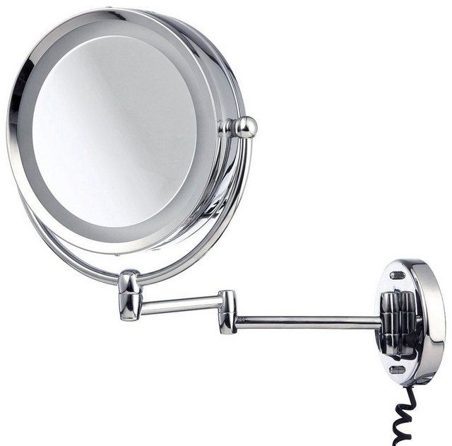 Möve LED-Lichtspiegel »Spiegel mit Schwenkarm« (1-St), mit 5-fach Vergrößerung, Edelstahl-Spiegel-Inspirationen