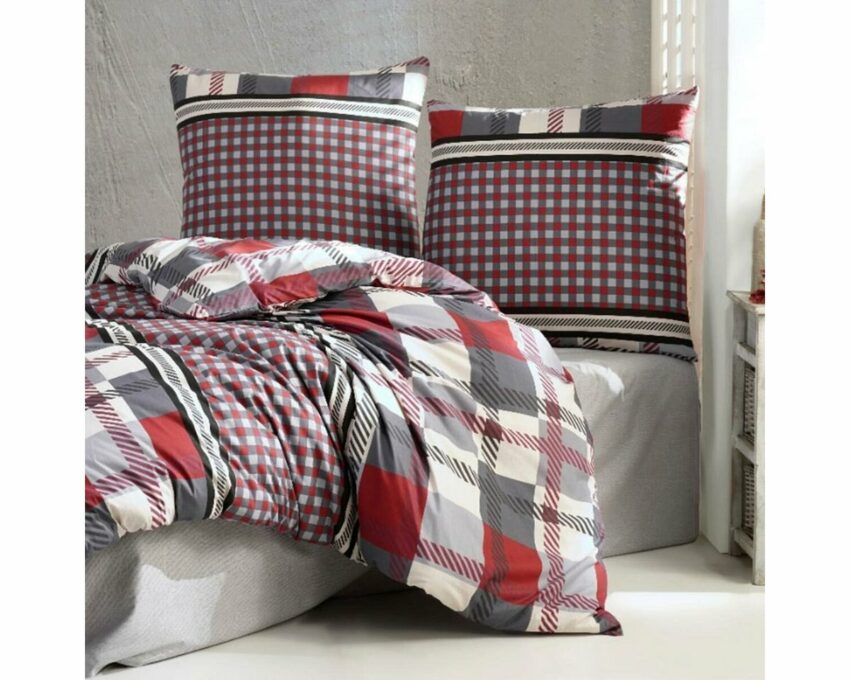 Bettwäsche »Hector rot«, TRAUMSCHLAF, edles Motiv auf 100% Baumwolle-Bettwäsche-Ideen für dein Zuhause von Home Trends