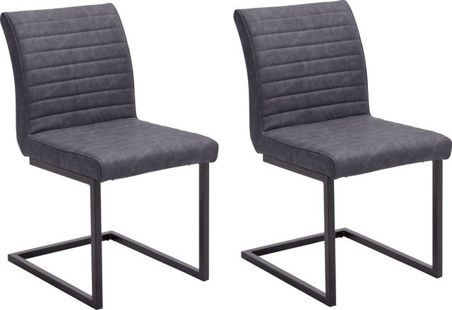 MCA furniture Freischwinger »Kian« (Set, 2 Stück), Vintage Kunstleder mit oder ohne Armlehne, Stuhl belastbar bis 120 kg-Stühle-Inspirationen