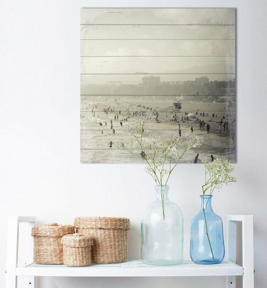 queence Holzbild »Miniatur Strand«, 40x40 cm-Bilder-Ideen für dein Zuhause von Home Trends