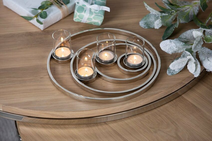 Fink Kerzenhalter »UNIVERSE« (1 Stück), aus Edelstahl und Glas, 4-flammig, Adventsleuchter-Kerzenhalter-Ideen für dein Zuhause von Home Trends