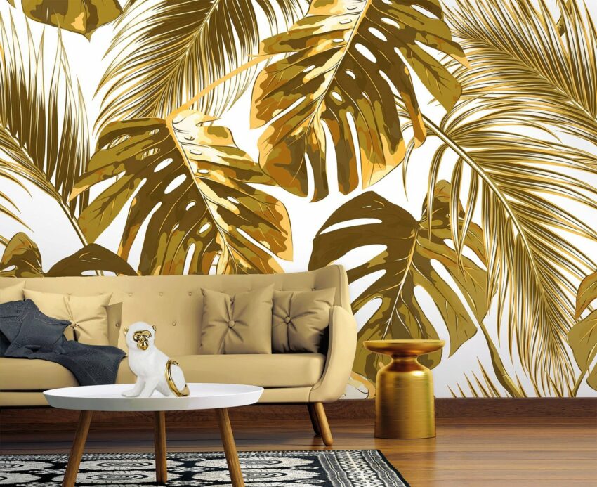 living walls Fototapete »Designwalls Palm Leaves 2«, glatt, (5 St)-Tapeten-Ideen für dein Zuhause von Home Trends