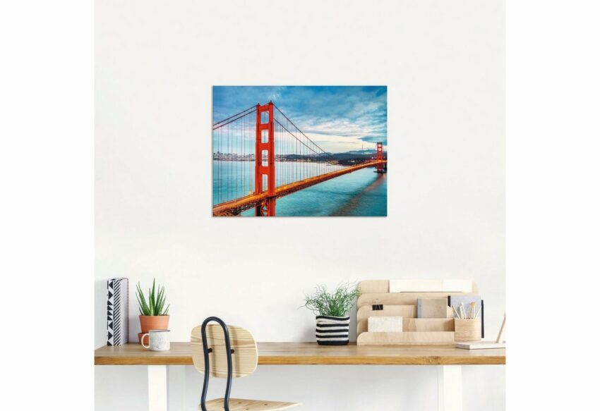 Artland Wandbild »Golden Gate Bridge«, Brücken (1 Stück), in vielen Größen & Produktarten - Alubild / Outdoorbild für den Außenbereich, Leinwandbild, Poster, Wandaufkleber / Wandtattoo auch für Badezimmer geeignet-Bilder-Ideen für dein Zuhause von Home Trends