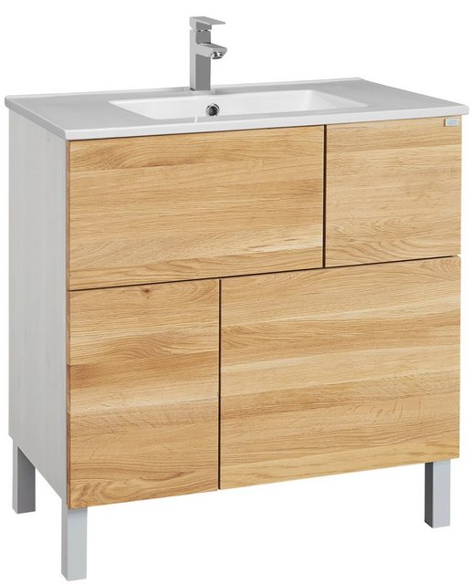 OTTO products Waschtisch »Miko«, Badmöbel in Breite 81 cm, FSC®-zertifiziertes Massivholz-Waschtische-Inspirationen