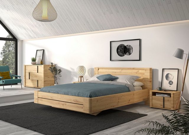 Gami Schlafzimmer-Set »Confidence«, (4-St), aus Kiefernholz, mit Bett, 2x Nachttisch und Kommode-Komplettzimmer-Inspirationen