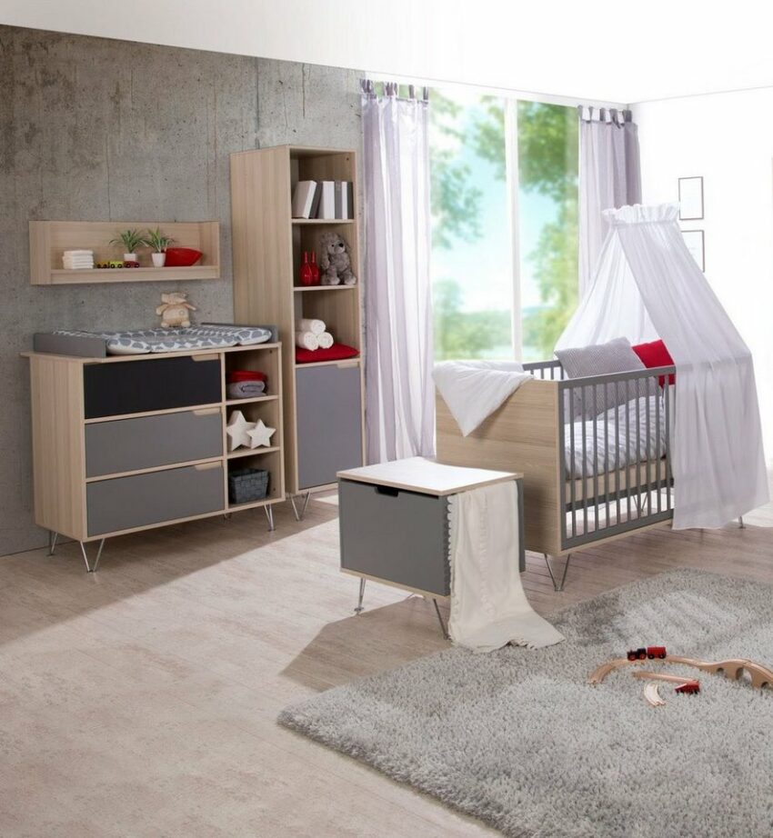 Geuther Babymöbel-Set »Marit, grau/anthrazit«, (Spar-Set, 2-St), mit Kinderbett und Wickelkommode, Made in Germany-Babymöbel-Sets-Ideen für dein Zuhause von Home Trends