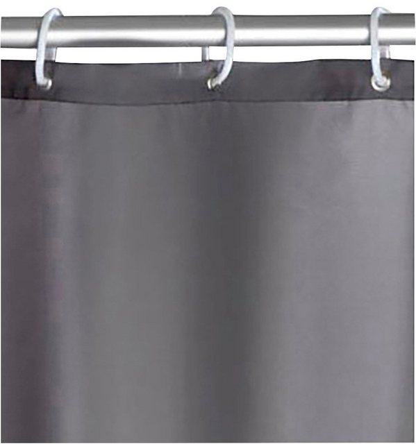 WENKO Duschvorhang »Uni Grey« Breite 180 cm, Höhe 200 cm, waschbar-Duschvorhänge-Inspirationen
