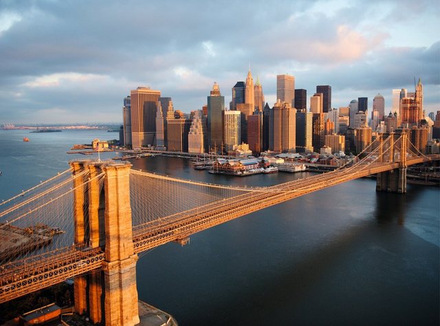 Papermoon Fototapete »Brooklyn Bridge Morning«, glatt-Tapeten-Inspirationen