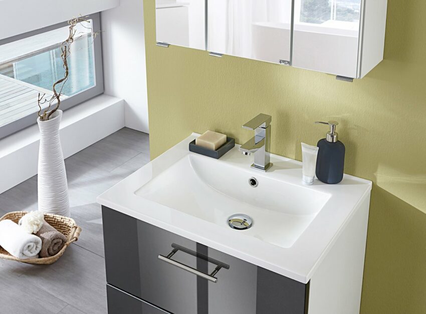 welltime Einbauwaschbecken »Trento«, mit Überlauf, Breite 61 cm-Waschbecken-Ideen für dein Zuhause von Home Trends