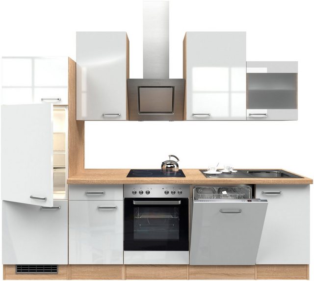 Flex-Well Küchenzeile »Florenz«, mit E-Geräten, Breite 280 cm-Küchenzeilen-Inspirationen