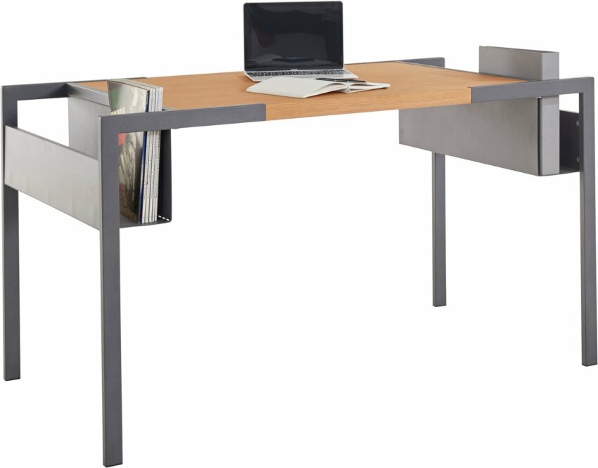 andas Schreibtisch »Pauli«, aus MDF, Eichenfurnier & Metallfüße, Breite 138 cm-Tische-Ideen für dein Zuhause von Home Trends