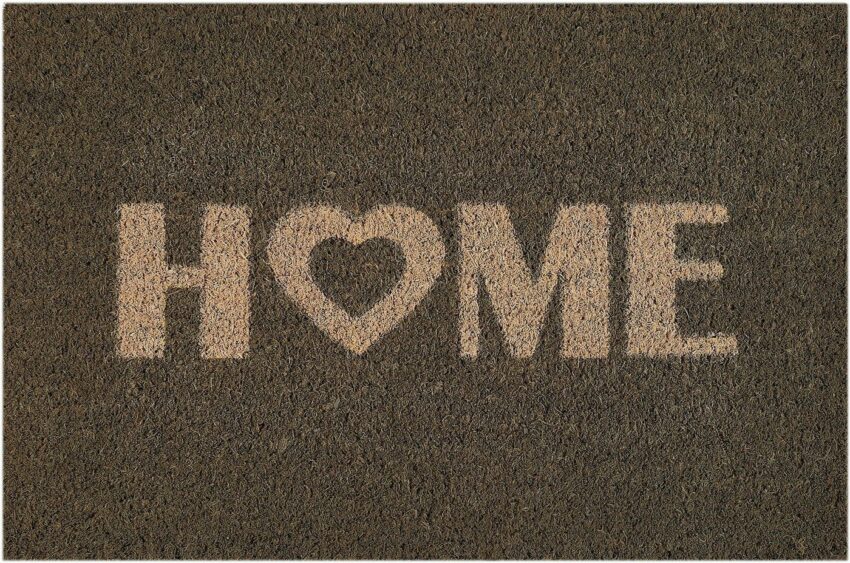 Fußmatte »Kokos Home Heart«, Andiamo, rechteckig, Höhe 15 mm, Schmutzfangmatte, Kokosmatte, mit Spruch, In- und Outdoor geeignet-Fußmatten-Ideen für dein Zuhause von Home Trends