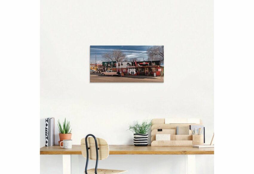 Artland Glasbild »Historische Route 66 in Seligman«, Amerika (1 Stück)-Bilder-Ideen für dein Zuhause von Home Trends