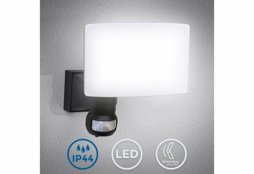 B.K.Licht LED Außen-Wandleuchte, LED Außenleuchte Bewegungsmelder schwenkbar 20W 2.300 Lumen 4.000K IP44 Spritzwasserschutz-Lampen-Ideen für dein Zuhause von Home Trends