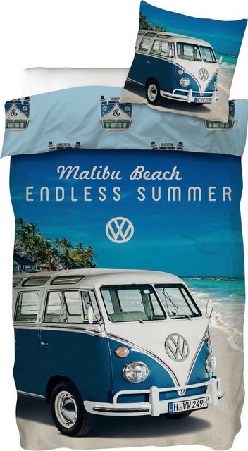 Wendebettwäsche »Malibu Beach«, Volkswagen, mit VW Bus-Bettwäsche-Inspirationen