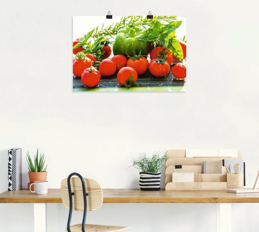 Artland Wandbild »Garten frische Tomaten«, Lebensmittel (1 Stück), in vielen Größen & Produktarten - Alubild / Outdoorbild für den Außenbereich, Leinwandbild, Poster, Wandaufkleber / Wandtattoo auch für Badezimmer geeignet-Bilder-Ideen für dein Zuhause von Home Trends