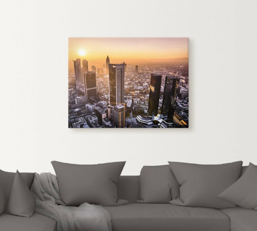 Artland Wandbild »Frankfurt am Main Panorama I«, Deutschland (1 Stück), in vielen Größen & Produktarten - Alubild / Outdoorbild für den Außenbereich, Leinwandbild, Poster, Wandaufkleber / Wandtattoo auch für Badezimmer geeignet-Bilder-Ideen für dein Zuhause von Home Trends