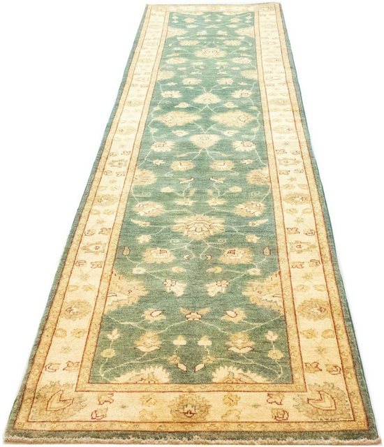 Wollteppich »Ziegler Teppich handgeknüpft seegrün«, morgenland, rechteckig, Höhe 7 mm-Teppiche-Inspirationen