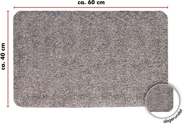 Fußmatte »Samson«, Andiamo, rechteckig, Höhe 6 mm, Schmutzfangmatte, Innen- und überdachten Außenbereich geeignet, waschbar, mit rutschhemmender Unterseite-Fußmatten-Inspirationen