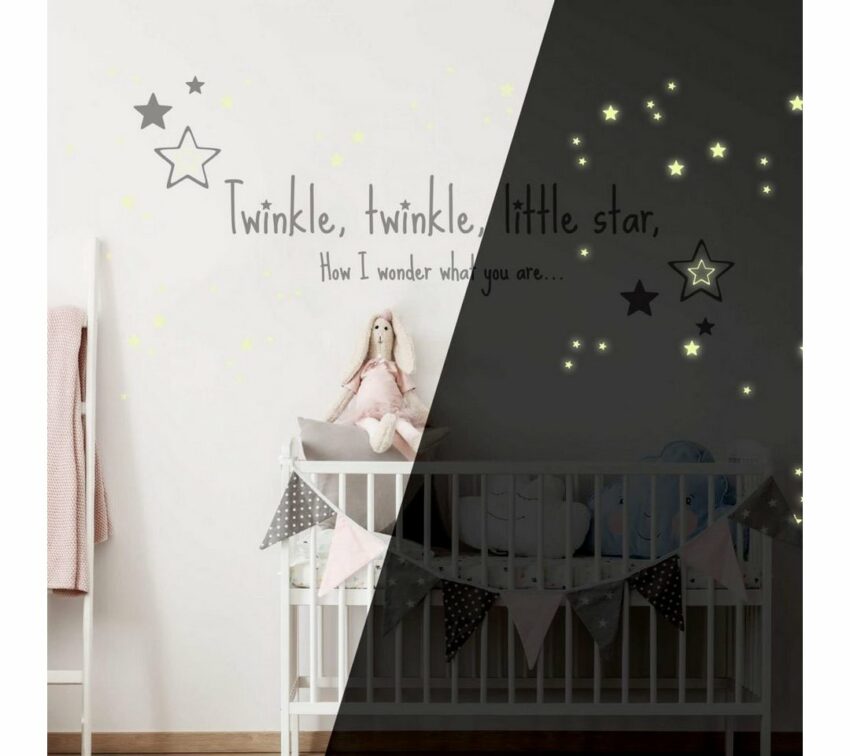 Wall-Art Wandtattoo »Twinkle little star Leuchtsterne« (1 Stück)-Wandtattoos-Ideen für dein Zuhause von Home Trends