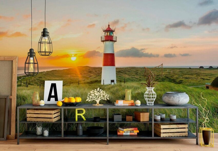 living walls Fototapete »Leuchtturm Sylt«, glatt, Vlies-Tapeten-Ideen für dein Zuhause von Home Trends
