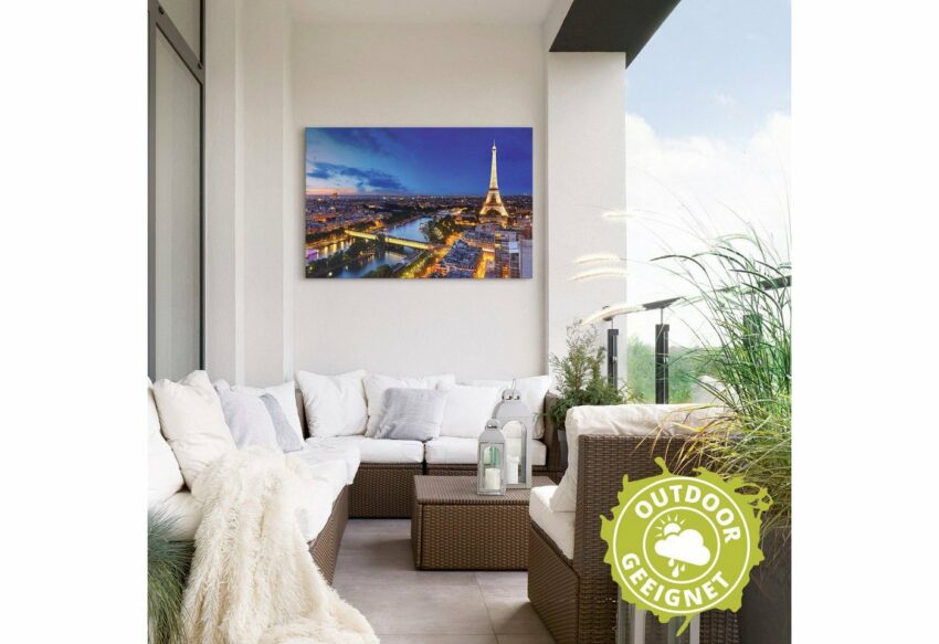 Artland Wandbild »Eiffelturm und Seine am Abend, Paris«, Paris (1 Stück), in vielen Größen & Produktarten - Alubild / Outdoorbild für den Außenbereich, Leinwandbild, Poster, Wandaufkleber / Wandtattoo auch für Badezimmer geeignet-Bilder-Ideen für dein Zuhause von Home Trends