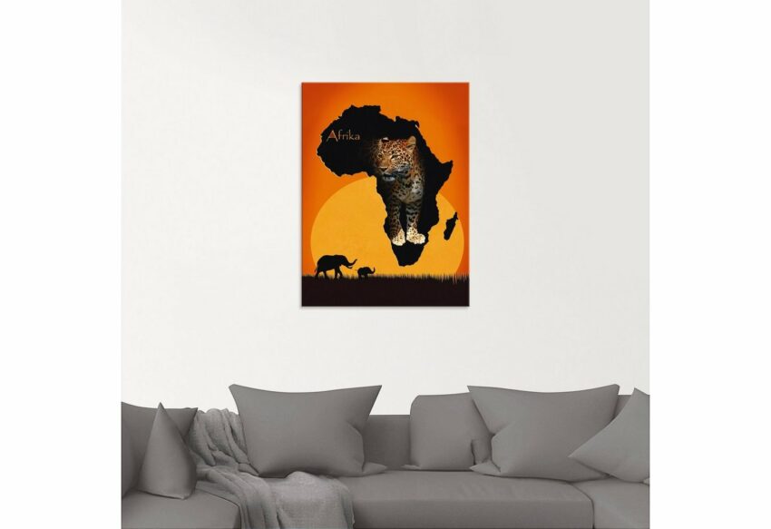 Artland Glasbild »Afrika der schwarze Kontinent«, Wildtiere (1 Stück)-Bilder-Ideen für dein Zuhause von Home Trends