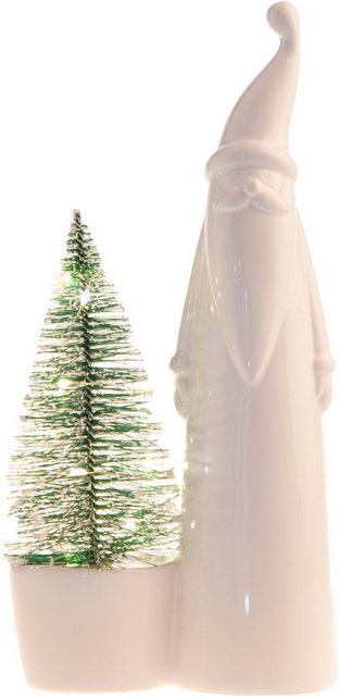 VALENTINO Wohnideen LED Dekofigur »Santa mit Baum«, Weihnachtsfigur aus Keramik, Höhe ca. 25,5 cm-Lampen-Inspirationen