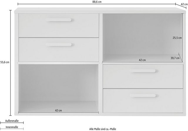 Hammel Furniture Regal »Keep by Hammel«, mit 4 Schubladen, Breite 88,6 cm, flexible Möbelserie in dänischer Handwerkskunst-Regale-Inspirationen
