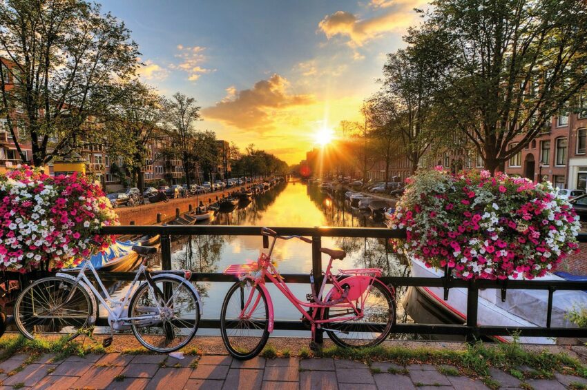 Papermoon Fototapete »Amsterdam Sunrise«, glatt-Tapeten-Ideen für dein Zuhause von Home Trends