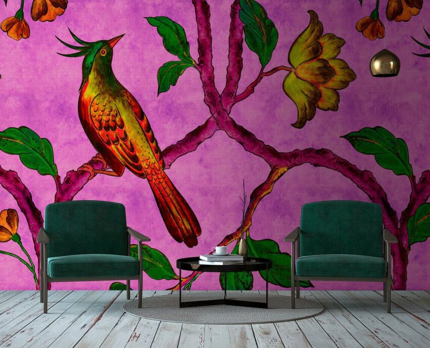 living walls Fototapete »Walls by Patel Bird Of Paradise 2«, glatt, (4 St)-Tapeten-Ideen für dein Zuhause von Home Trends