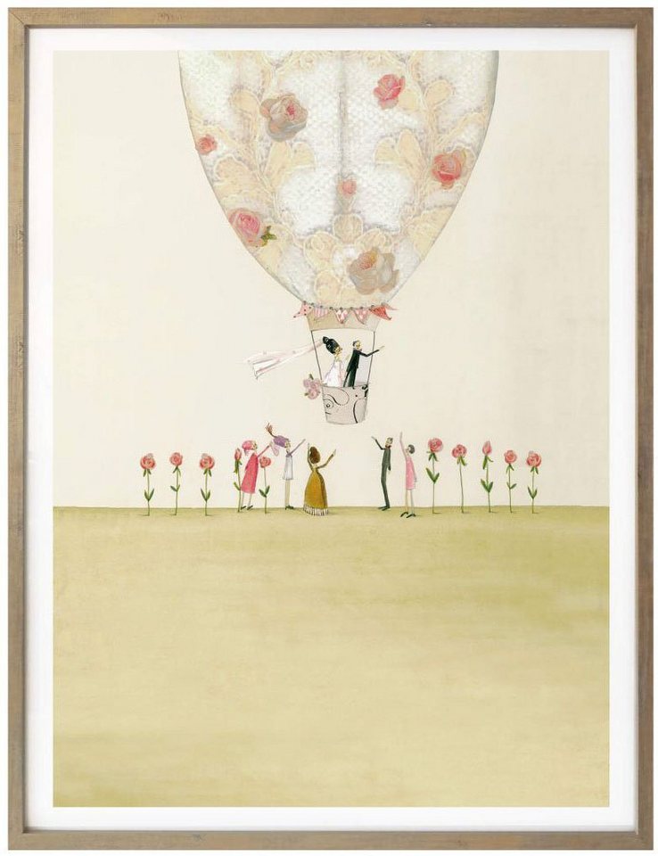 Wall-Art Poster »Hochzeit Deko Heißluftballon«, Heißluftballon (1 Stück), Poster, Wandbild, Bild, Wandposter-Bilder-Ideen für dein Zuhause von Home Trends