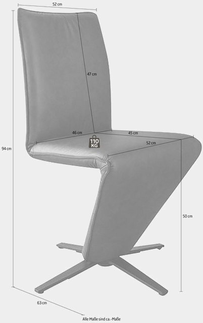 K+W Komfort & Wohnen Drehstuhl »Deseo II«, Stuhl mit federnder Sitzschale, Sternfuß in Metall schwarz Struktur-Stühle-Inspirationen