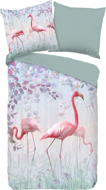 Wendebettwäsche »Pinky«, good morning, mit Flamingos-Bettwäsche-Inspirationen