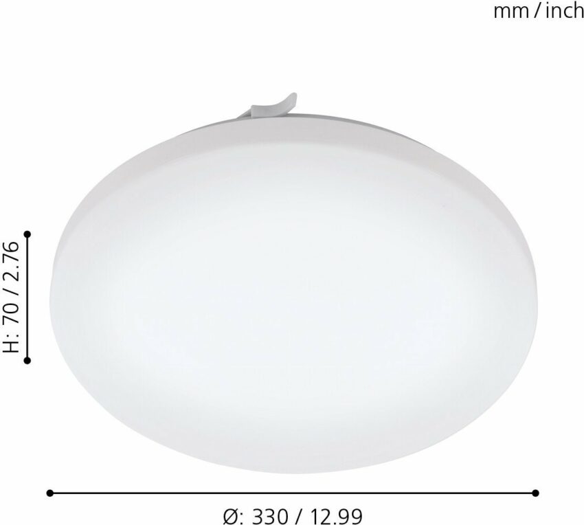 EGLO LED Deckenleuchte »FRANIA«, weiß / Ø33 x H7 cm / inkl. 1 x LED-Platine (je 14,5W, 1600lm, 3000K) / IP44 Badezimmerlampe - warmweißes Licht - Badlampe - Deckenlampe - Badezimmer - Flurlampe - Küchenlampe - Badleuchte-Lampen-Ideen für dein Zuhause von Home Trends