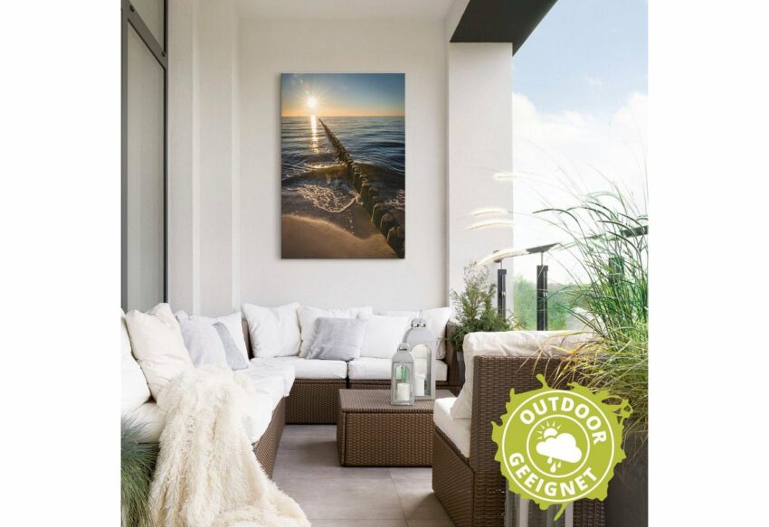 Artland Wandbild »Buhnen und Sonnenuntergang Ostsee«, Küstenbilder (1 Stück), in vielen Größen & Produktarten - Alubild / Outdoorbild für den Außenbereich, Leinwandbild, Poster, Wandaufkleber / Wandtattoo auch für Badezimmer geeignet-Bilder-Ideen für dein Zuhause von Home Trends