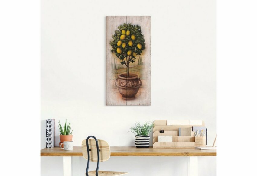 Artland Wandbild »Zitronenbaum mit Holzoptik«, Bäume (1 Stück)-Bilder-Ideen für dein Zuhause von Home Trends