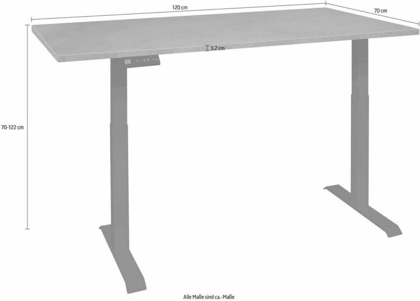 Mäusbacher Schreibtisch »Big System Office«, Breite 120 cm, elektrisch höhenverstellbar-Tische-Ideen für dein Zuhause von Home Trends