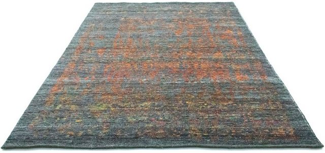 Wollteppich »Designer Teppich handgeknüpft blau«, morgenland, rechteckig, Höhe 9 mm, handgeknüpft-Teppiche-Inspirationen