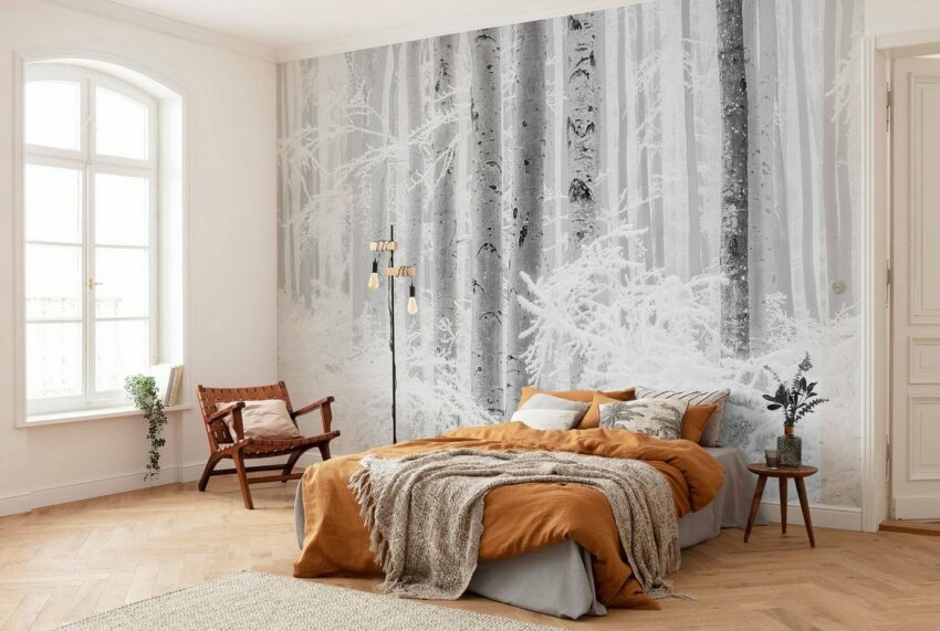 Komar Fototapete »Winter Wood«, glatt, floral, Wald, natürlich, (Packung)-Tapeten-Ideen für dein Zuhause von Home Trends