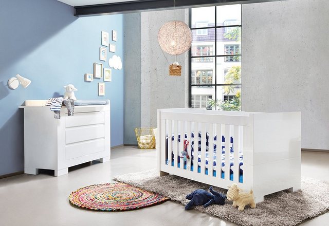 Pinolino® Babymöbel-Set »Sky«, (Spar-Set, 2-St), breit, bestehend aus Kinderbett und Wickelkommode-Babymöbel-Sets-Inspirationen