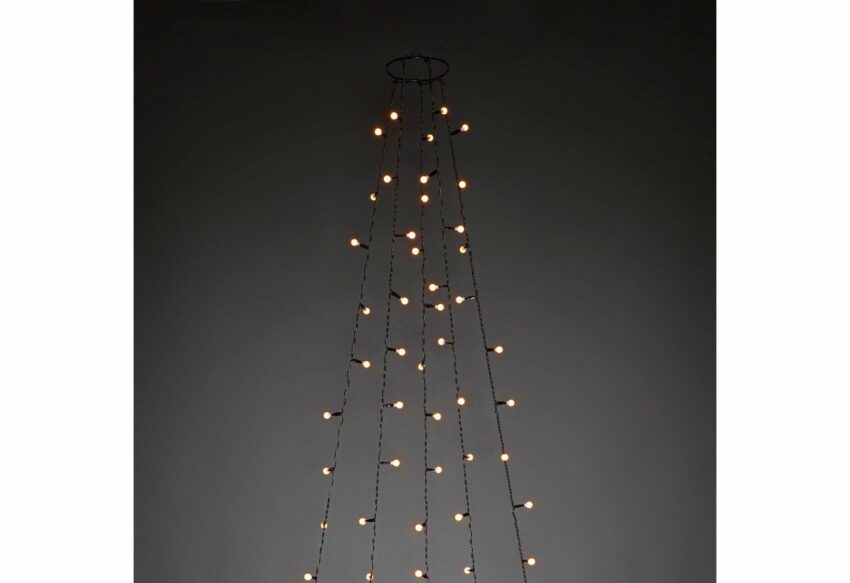KONSTSMIDE LED-Lichtervorhang, 250-flammig, LED Baummantel mit Ring Ø 11, mit Globes, 5 Stränge à 50 Dioden-Lampen-Ideen für dein Zuhause von Home Trends