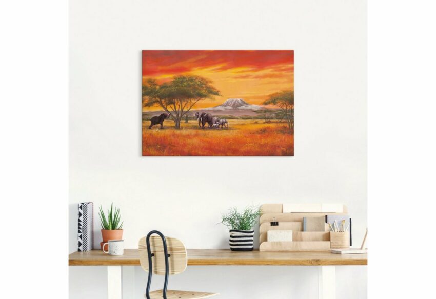 Artland Wandbild »Elefanten«, Elefanten Bilder (1 Stück), in vielen Größen & Produktarten - Alubild / Outdoorbild für den Außenbereich, Leinwandbild, Poster, Wandaufkleber / Wandtattoo auch für Badezimmer geeignet-Bilder-Ideen für dein Zuhause von Home Trends