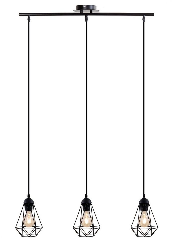 B.K.Licht LED Pendelleuchte, LED Hängelampe schwarz Metall Draht Vintage Retroleuchte Industriell E27-Lampen-Ideen für dein Zuhause von Home Trends