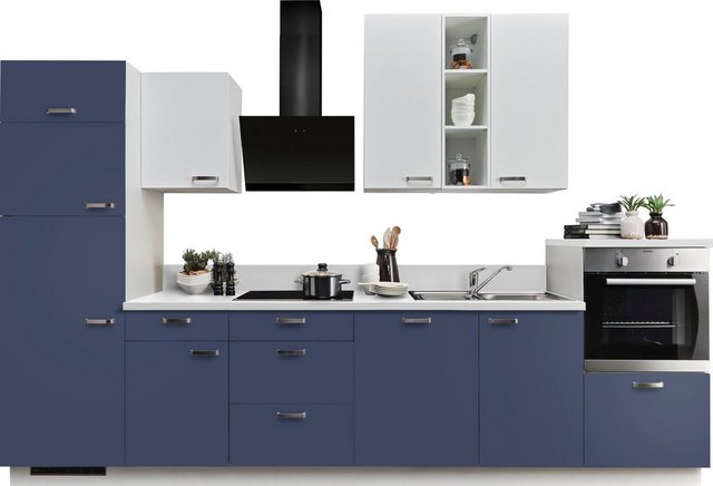 Express Küchen Küchenzeile »Bari«, ohne E-Geräte, mit Soft-Close-Funktion und Vollauszügen, vormontiert, Breite 340 cm-Küchenzeilen-Inspirationen