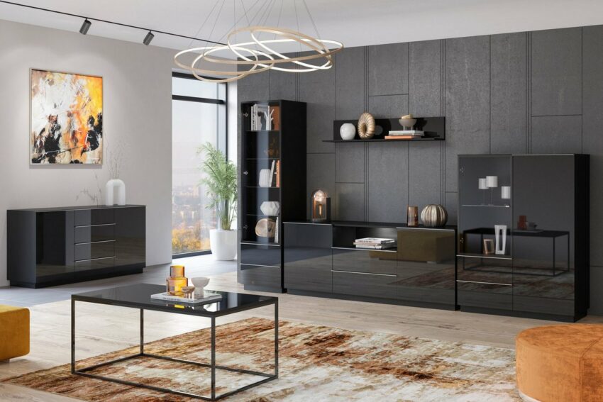 Helvetia Wohnwand »Helio«, (4-St)-Wohnwände-Ideen für dein Zuhause von Home Trends